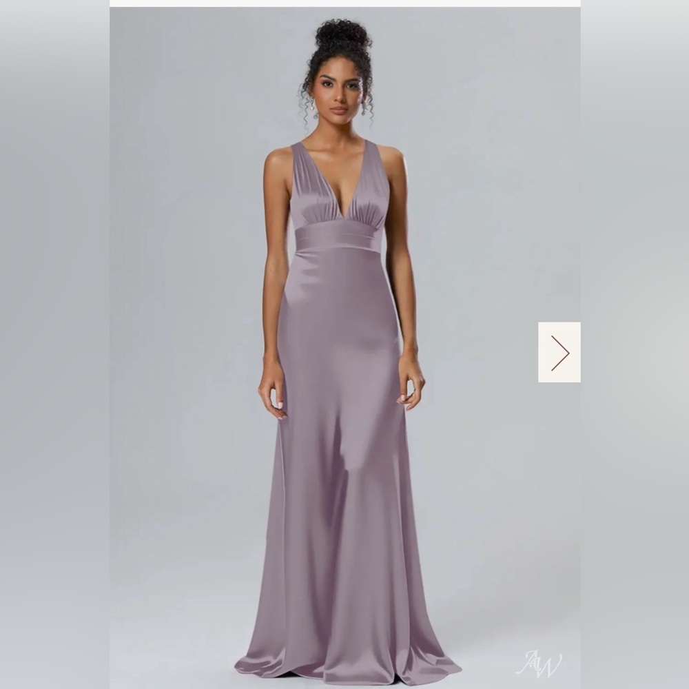 Halston Heritage Dusty Lavender Halter Gown